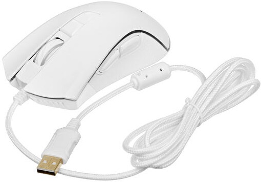 Мышь ARDOR GAMING Fury (USB, optical, 12400dpi, аккумулятор, игровая, RGB подсветка, программируемая, soft-touch, 1.8m, white)