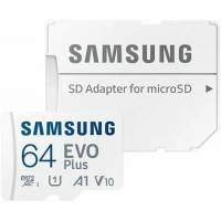 Карта памяти SDXCmicro Card 64Gb Samsung EVO Plus (MB-MC64SA, Class 10, UHS-I, 160MB/s, адаптер SD)