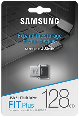 Флеш накопитель USB 3.1 128Gb Samsung FIT Plus (MUF-128AB/APC, 400MB/s, black)