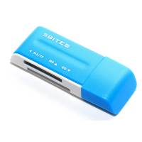 Карт-ридер 5bites 46 in 1 (RE2-102BL, SD, microSD, miniSD, MS, M2, MMC, MS, синий, USB2.0)