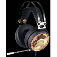 Наушники A4Tech Bloody M660 Chronometer (полноразмерные закрытые, с микрофоном, регулятор, игровые, 2.3m, подсветка, black-gold)
