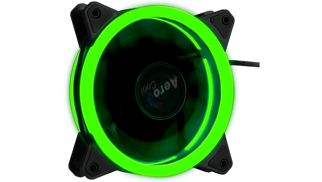Вентилятор AeroCool Rev RGB (120x120x25mm, Hydro, 1200rpm, 15dBa, 3+4pin, RGB ready LED, black) RTL