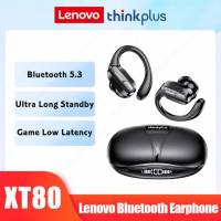 Гарнитура Lenovo Live Pods XT80 (затычки, беспроводная, Bluetooth 5.3, с микрофоном, до 6 часов работы от батареи, black)