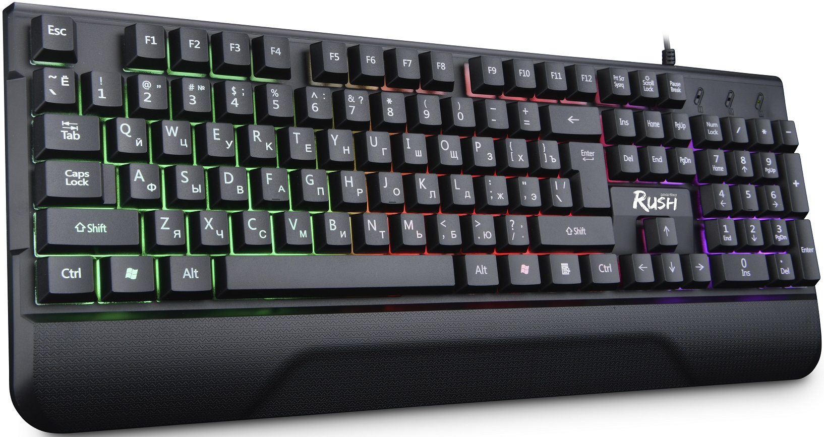Клавиатура Smartbuy RUSH Squadron (SBK-315G-K, USB, радужная подсветка, игровая, black)