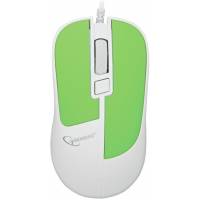 Мышь Gembird MOP-410-GRN (USB, optical, 1600dpi, 1.5m, soft-touch, white-green)