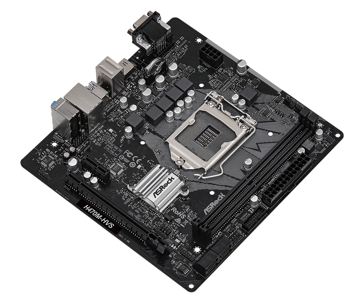 Материнская плата ASRock H470M-HVS (s1200, mATX) RTL