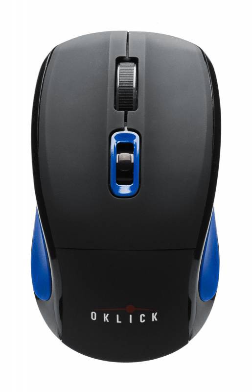 Мышь беспроводная Oklick 425MW (optical, 1600dpi, 2xAA, black-blue)