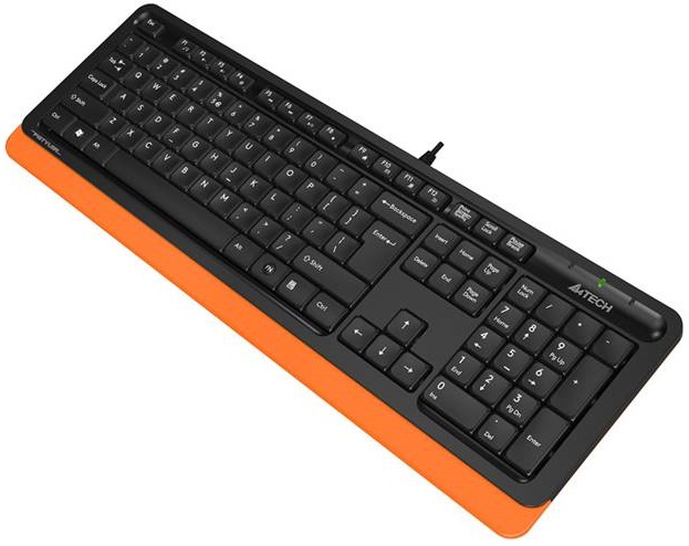 Клавиатура A4Tech Fstyler FK10 (USB, мультимедийная, black-orange)