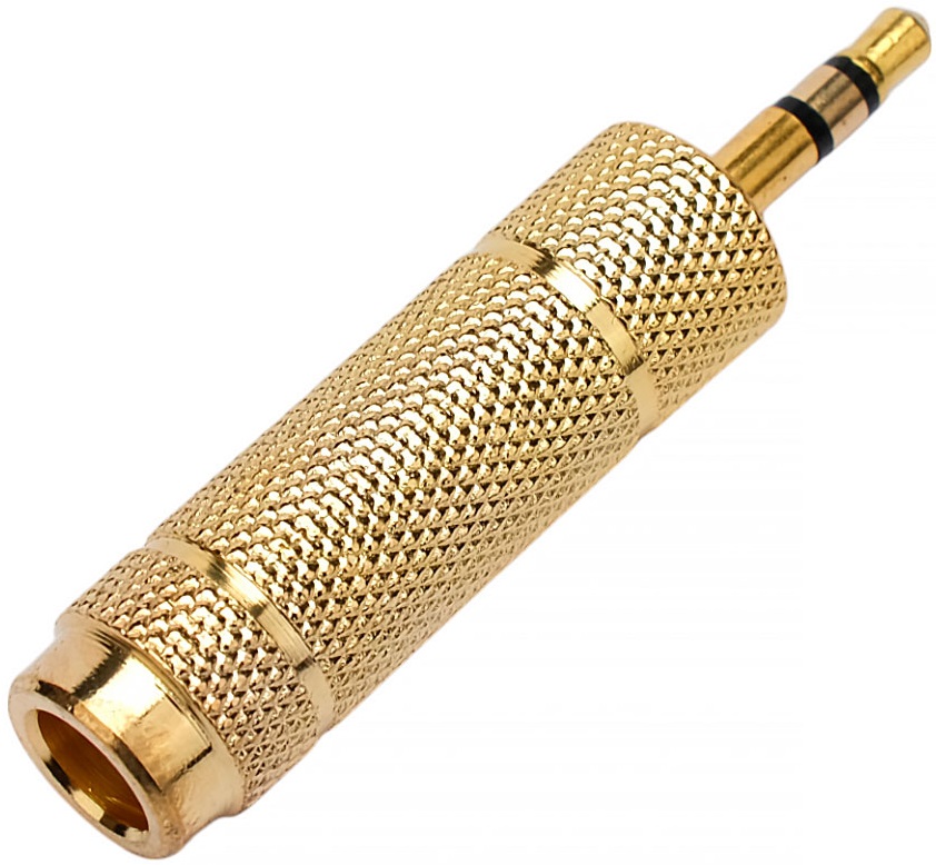 Переходник (A-35M-63F,  3.5mm Jack (m) / 6.3mm Jack (f), gold) Cablexpert
