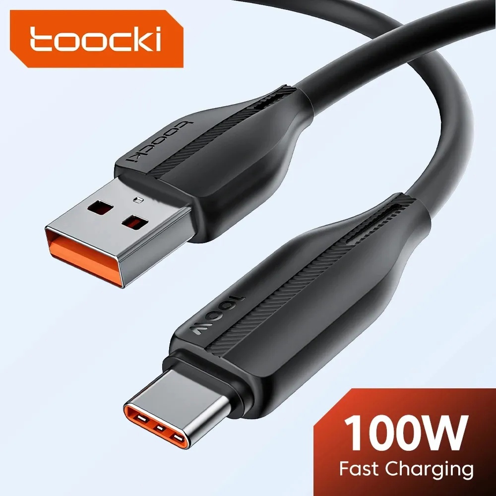 Кабель USB 2.0 Am - Type-C 1.0m (TXCT-LR01, 6A, 100W, быстрая зарядка, black) Toocki