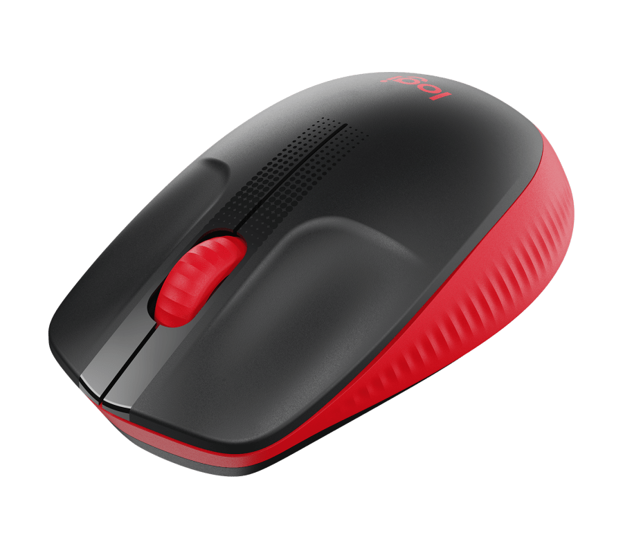 Мышь беспроводная Logitech M190 (optical, 1000dpi, AA, black-red)