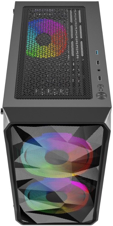 Корпус Powercase Mistral Micro A3B ARGB (CMMAB-A3) (без БП, mATX, USB3.0, 3x ARGB Fan, black)