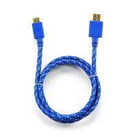 Кабель HDMI-MiniHDMI 1.0m (KC-HDMICnbl, ver.1.4, с позолоченными контактами, нейлоновая оплетка, blue) Konoos