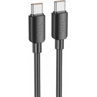 Кабель USB 2.0 Type-C - Type-C 1.0m (X96 Hyper, 3A, 60W, быстрая зарядка, black) hoco
