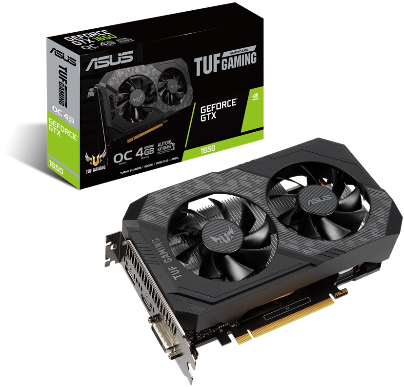 Видеокарта ASUS GF GTX1650 4Gb (TUF-GTX1650-O4GD6-GAMING, 128bit, GDDR6, DVI+HDMI+DP) RTL