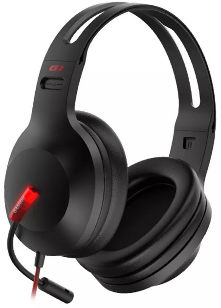 Наушники Edifier G1 (полноразмерные закрытые, подключение по USB, с микрофоном, регулятор, игровые, 2.5m, black-red)