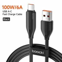 Кабель USB 2.0 Am - Type-C 1.0m (TXCT-LR01, 6A, 100W, быстрая зарядка, black) Toocki