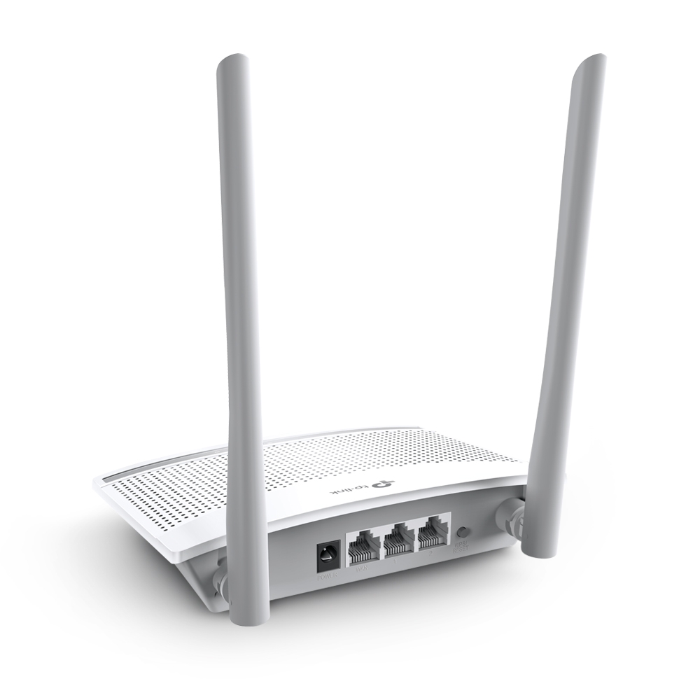 Роутер TP-LINK TL-WR820N (300Mbps, 2.4GHz, 3 ports, 100Mbps, 2 внешние несъёмные антенны 5dBi, white-grey)