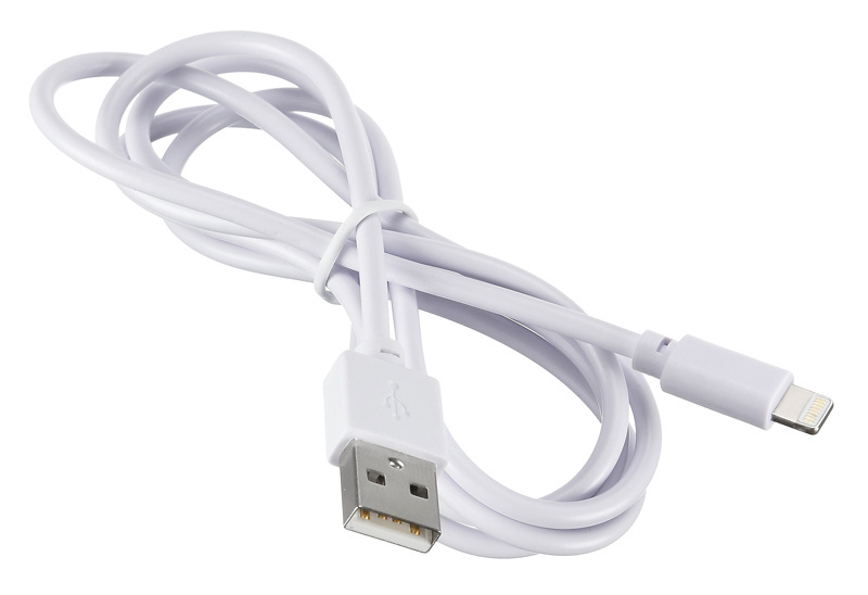 Кабель USB 2.0 Am - Lightning 1.2m (1084558, 2A, white) Digma