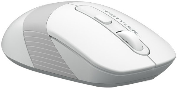 Мышь беспроводная A4Tech Fstyler FG10S (optical, 2000dpi, AA, бесшумный клик, white-grey)