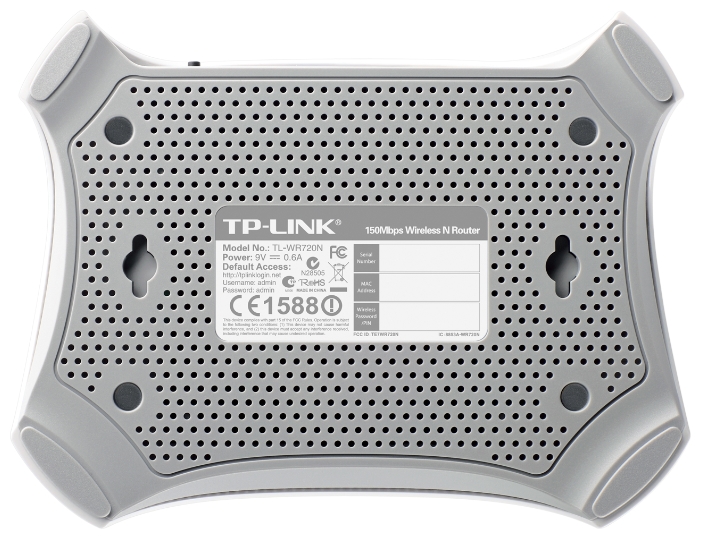 Роутер TP-LINK TL-WR720N (150Mbps, 2.4GHz, 2 ports, 100Mbps, внутренняя антенна, white)