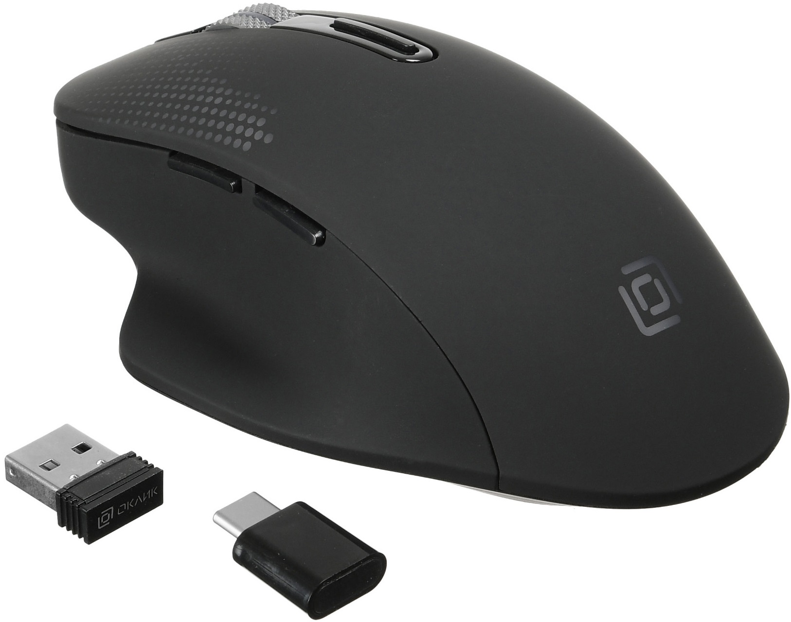 Мышь беспроводная Oklick 636LWC (optical, 1600dpi, аккумулятор, подсветка, soft-touch, black)