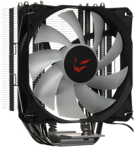 Вентилятор ARDOR WINDSTORM Z4 (1150/1151/1155/1156/1200/1700/AM4/AM5, 120mm, Al, Hydro, 800-1600rpm, <24dBa, 4 тепловые трубки, DTH, 4pin, PWM, ARGB LED, 140W, black) RTL