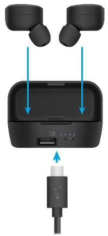 Гарнитура Defender Twins 639 (затычки, беспроводная, Bluetooth 5.0, с микрофоном, до 4 часов работы от батареи, black)