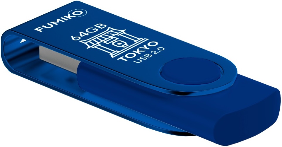 Флеш накопитель USB 2.0 64Gb FUMIKO TOKYO (FTO-10, 30MB/s, blue)