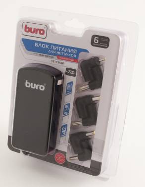Зарядное устройство для нетбука Buro BUM-0061A40 (вход 110-220V, выход 12-20V (автоопределение), USB 2A, 40W, black)