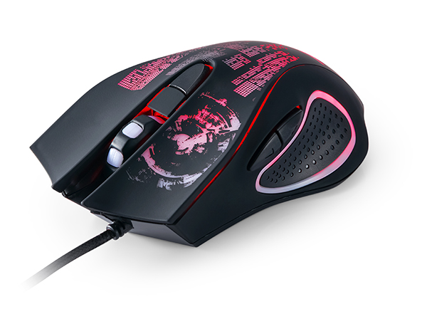 Мышь Qumo  Gremlin M37 (USB, optical, 3200dpi, 4 цвета подсветки, 1.65m, black)