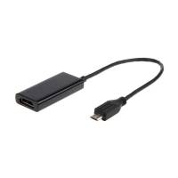 Кабель MHL (A-MHL-003, microUSB->HDMI, 11-pin Samsung, 0.25m, black) Cablexpert