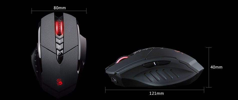 Мышь беспроводная A4Tech Bloody R70 (optical, 4000dpi, аккумулятор, игровая, black)
