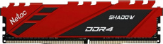 Память DDR4 16Gb PC25600, 3200MHz, Netac (Shadow NTSDD4P32SP-16R, 1.35V, red)