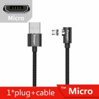 Кабель USB 2.0 Am - micro USB 1.0m (EXCCXM-WZ01, нейлоновая оплётка, угловой, магнитный, black) Essager