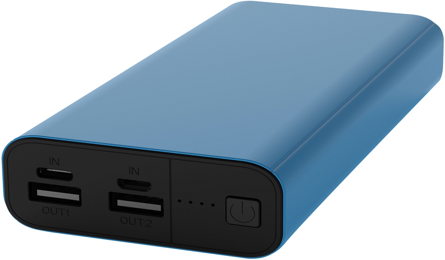 Внешний аккумулятор Accesstyle Arnica 20M (литий-полимерный, 20000mAh, 2*USB - 2.1A max, вход 2А, blue)