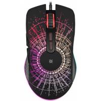 Мышь Defender Sirius GM-660L (USB, optical, 3200dpi, игровая, RGB подсветка, промо-код "Crossout", 1.5m, black)