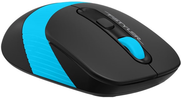Мышь беспроводная A4Tech Fstyler FG10S (optical, 2000dpi, AA, бесшумный клик, black-blue)