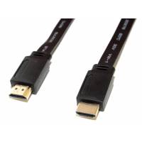 Кабель HDMIm-HDMIm 1.0м (APC-185-001, ver. 1.4b, Ethernet+3D, позолоченные разъёмы, плоский, чёрный) 5bites