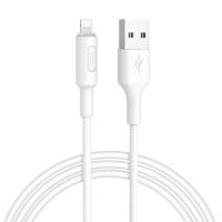 Кабель USB 2.0 Am - Lightning 1.0m (X25 Soarer, 2A, быстрая зарядка, white) hoco
