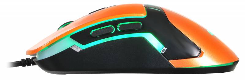 Мышь Oklick SNAKE 865G (USB, optical, 2400dpi, игровая, black-orange)