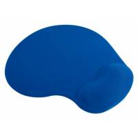 Коврик для мыши Buro Pad GEL-07 (тканевый на пористой основе, подставка под запястье, синий, 250x200x5mm)