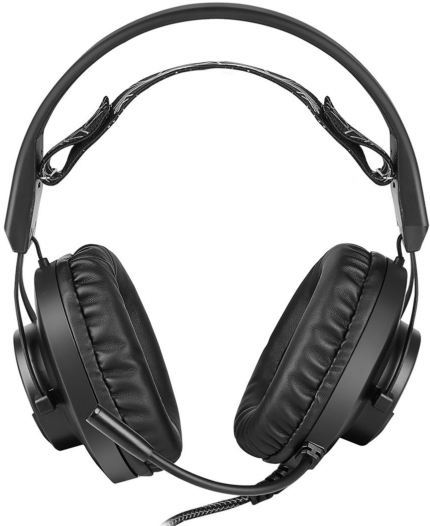 Наушники Gembird MHS-GX10 (полноразмерные закрытые, c микрофоном, RGB подсветка, игровые, регулятор, 2.2m, black)