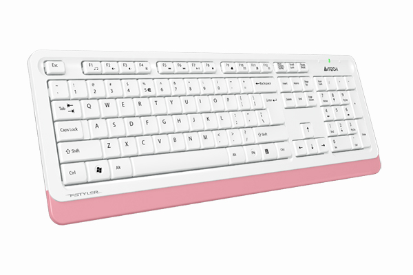 Клавиатура A4Tech FK10 (USB, мультимедийная, white-pink)