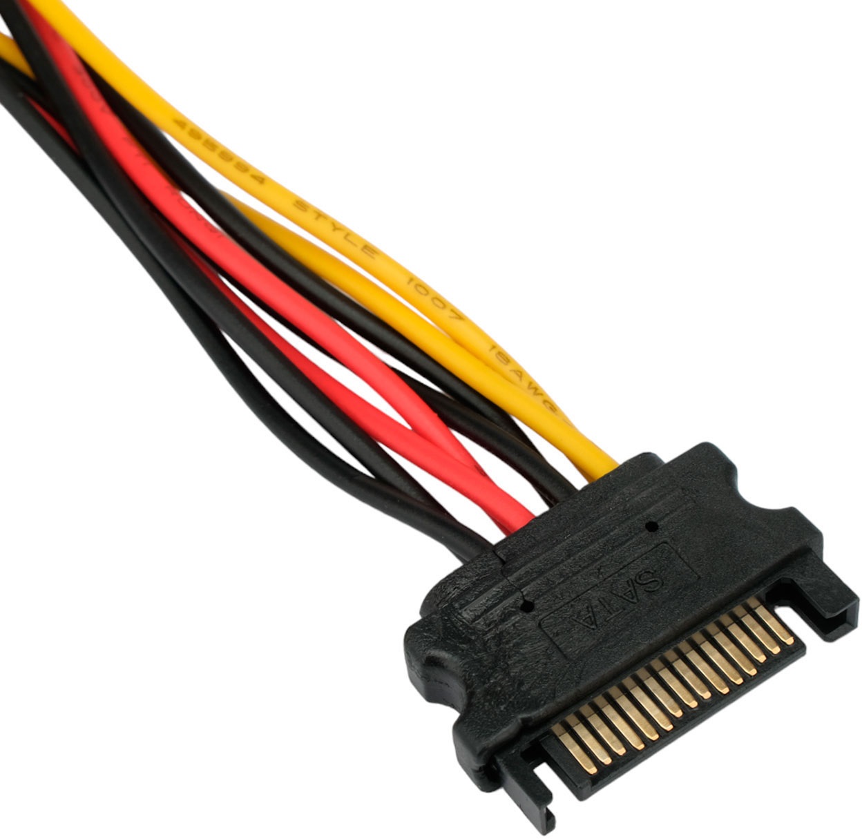 Разветвитель питания SATA -> 2xSATA (CC-SATAM2F-20CM, 0,20m, защёлки) Cablexpert