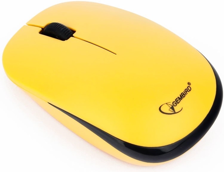 Клавиатура+мышь беспроводные Gembird KBS-9000 (yellow)