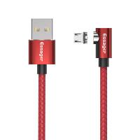 Кабель USB 2.0 Am - micro USB 1.0m (EXCCXM-WZ09, нейлоновая оплётка, угловой, магнитный, red) Essager