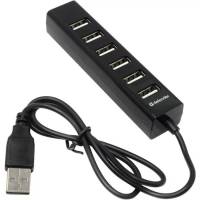 USB 2.0 HUB Defender Quadro Swift (7 портов, black)
