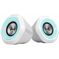 Колонки Edifier G1000 (5W, USB, подключение по Bluetooth/USB/AUX, регулируемая RGB подсветка, white)