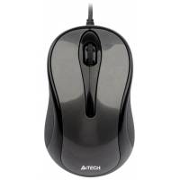 Мышь A4Tech N-350-1 (USB, optical, 1000dpi, для ноутбука, 0.6m, glossy-grey)